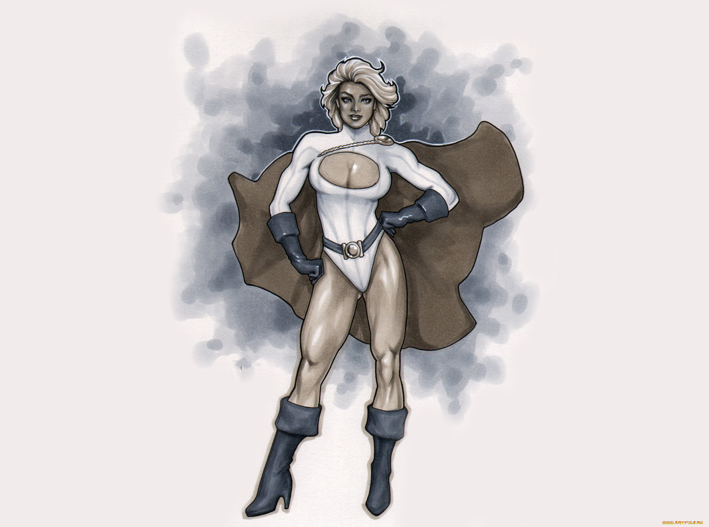 Legs comics. Powergirl.